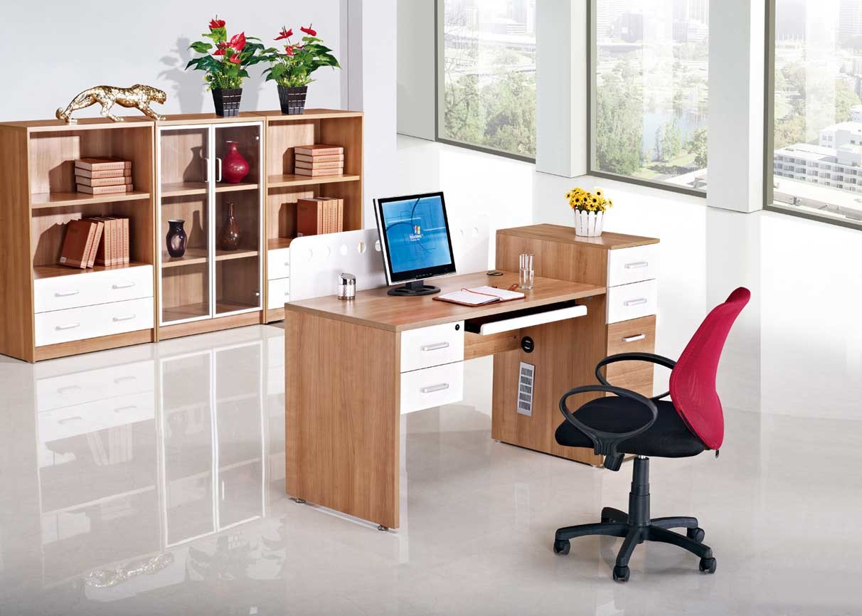 Modular Melamine Office Furniture Staff Cluster Desk 25mm Table Thickness