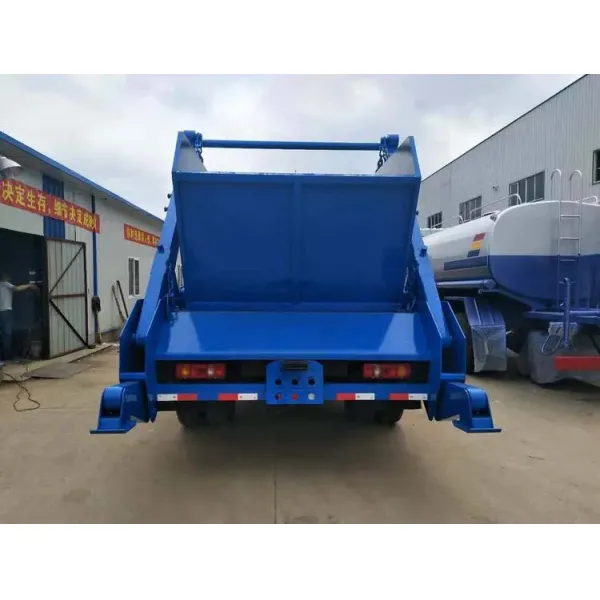 Dongfeng 10 Cbm 6 Wheels Garbage Trucks Pit-Type Swing Arm Garbage Truck