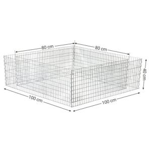 Buy cheap Zinc Aluminum Alloy Square Gabion Basket Planter 100x100x40cm product