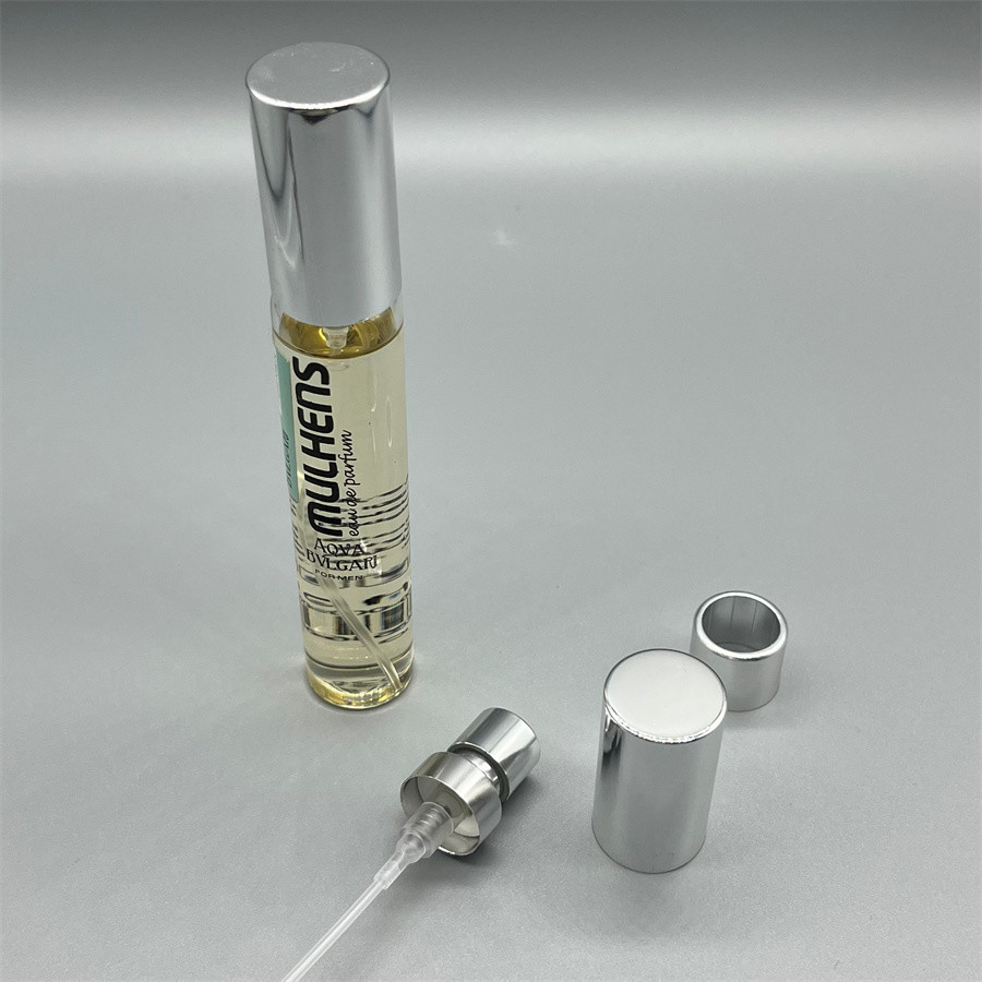 Aluminium Plastic Silver Color Perfume Pump With Cap Chic Dispenser For Perfumes