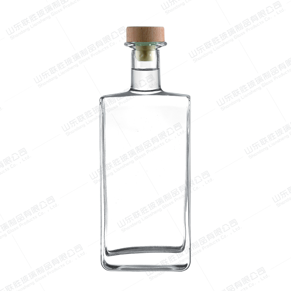 Screen Printing Glass Liquor Bottle For Nordic Rum Whisky Vodka
