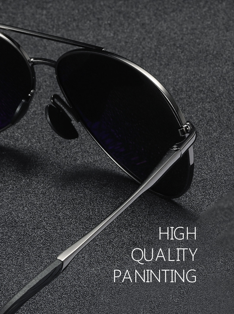 TAC Polarized Men Sunglasses Driving Anti Glare UV400 141MM Vintage Spring Hinge Sunglasses