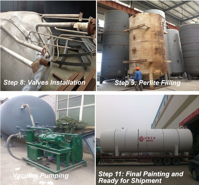 06Cr19Ni10 Nitrogen Cryogenic Storage Tank 8bar 16bar 22bar