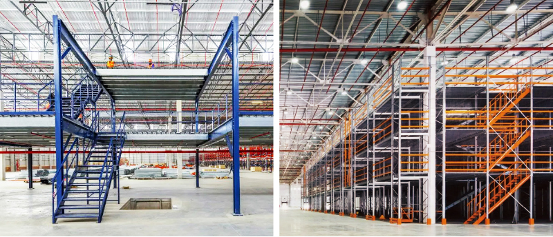 Steel Structure Garret Mezzanine Floor Platform  Heavy Duty Rack