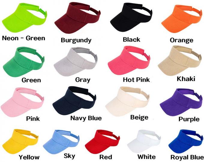 Adults Empty Plastic Ladies Sun Visor Hat Velcro Back Closure 2
