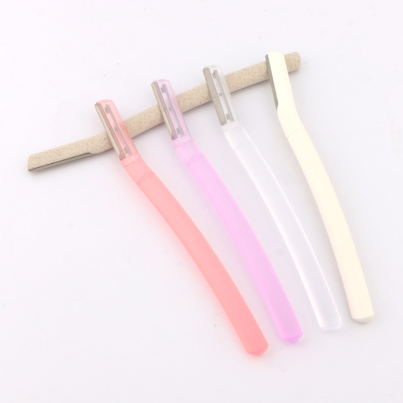 eyebrow razor single blade smooth ABS plastic handle