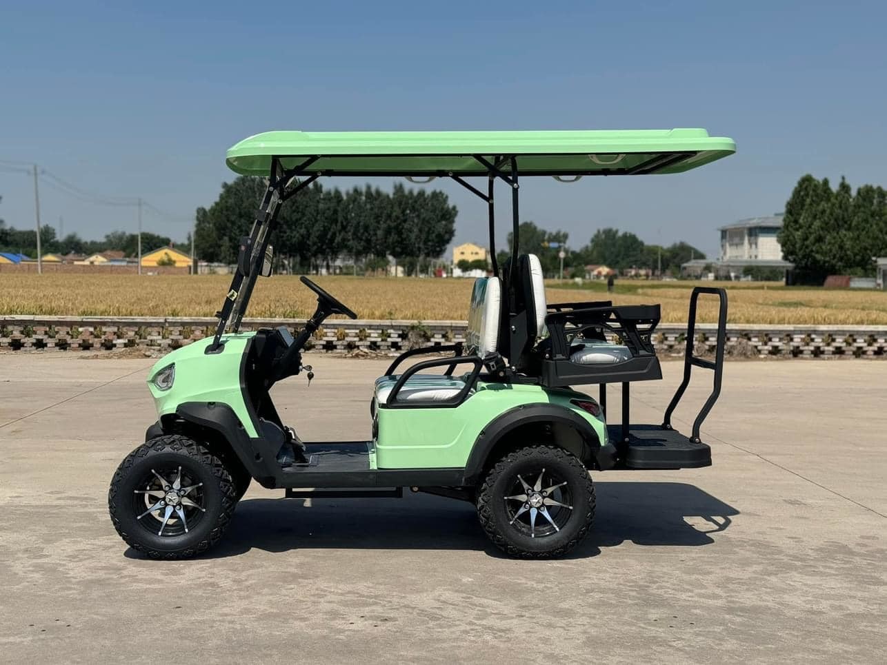 Automatic Lightweight 4 Seater EV Golf Cart Rechargeable Golf Trolley For Scenic Spots