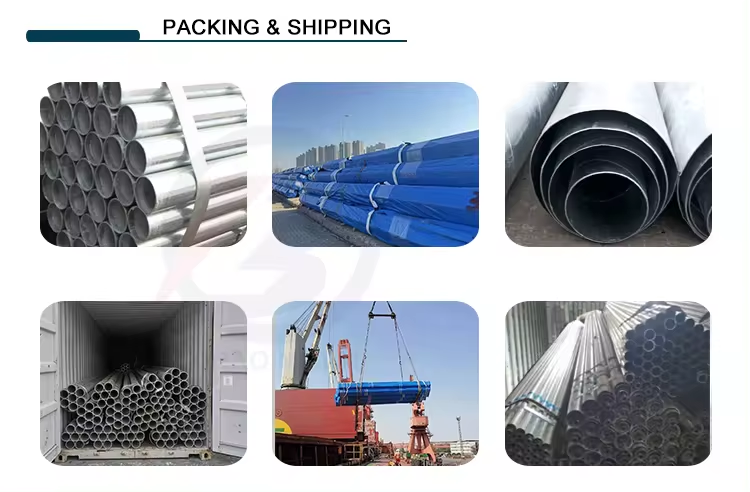 ERW Construction Pipe Hot Dipped Zinc Coating Steel Round Tube GI Round Steel Pipe with Actual Weight Invoicing
