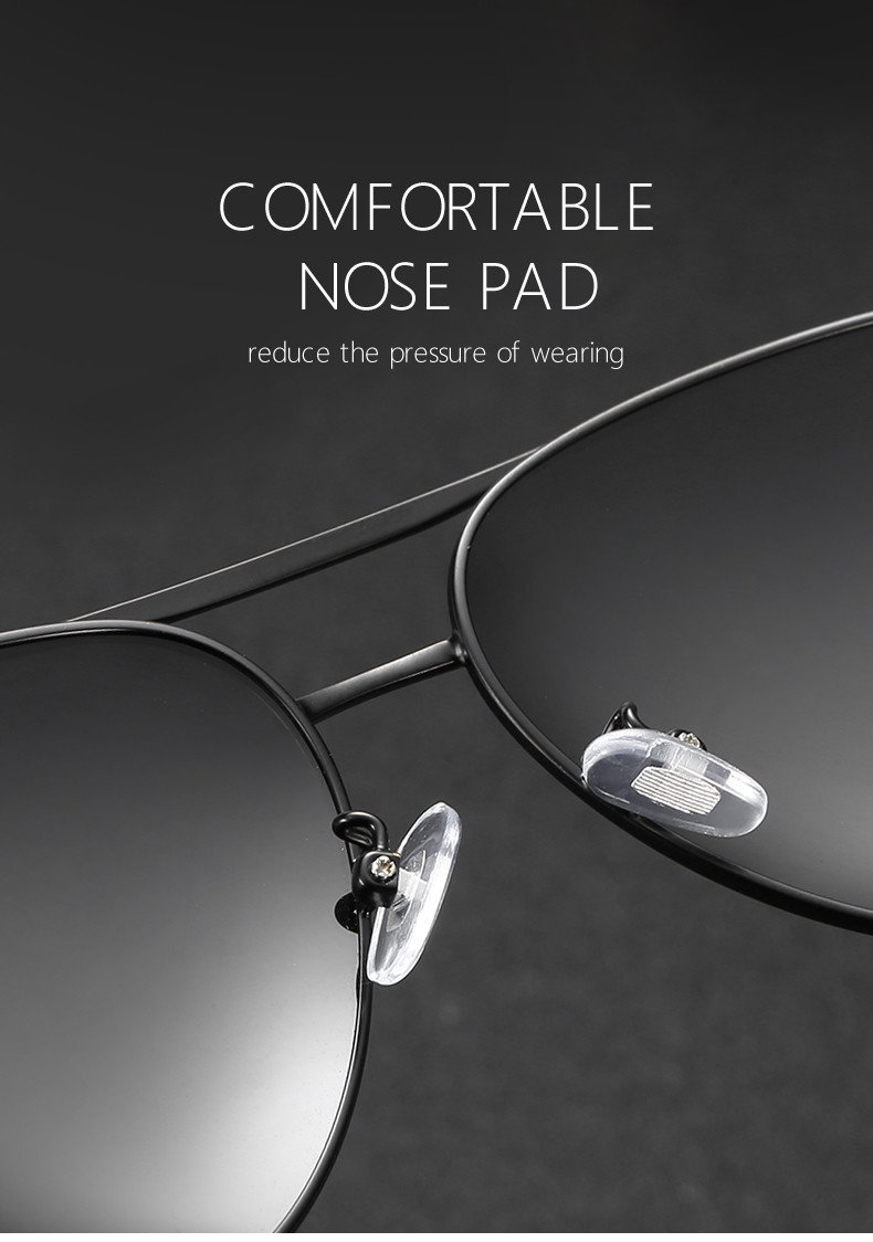 Memory Mens Metal Frame Sunglasses Spring Leg Fashion Polarized