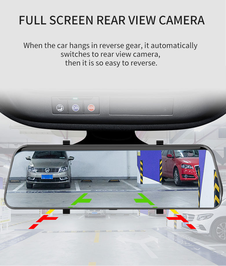 11.66 Inch 1080P Dashboard Camera Full HD Parking Assistance Mirror Dash Cam