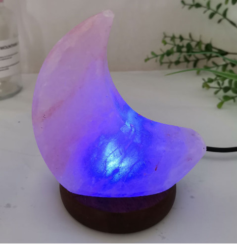 OEM Carved Himalayan Salt Lamp With Solid Wooden Base