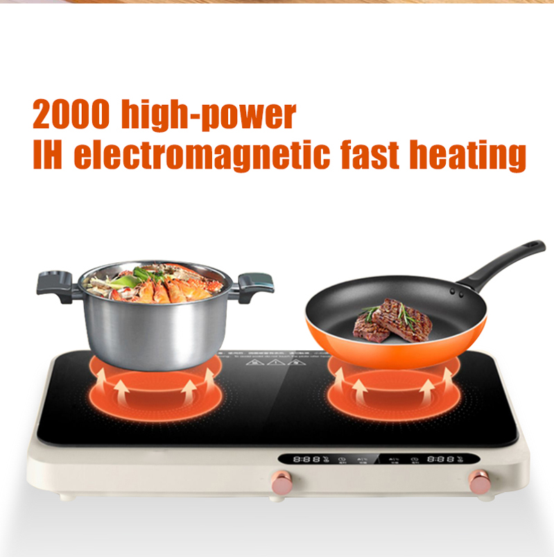 Convenient Touchpad Operation 2 Burners Induction Heating Plate Cooker for Everyday