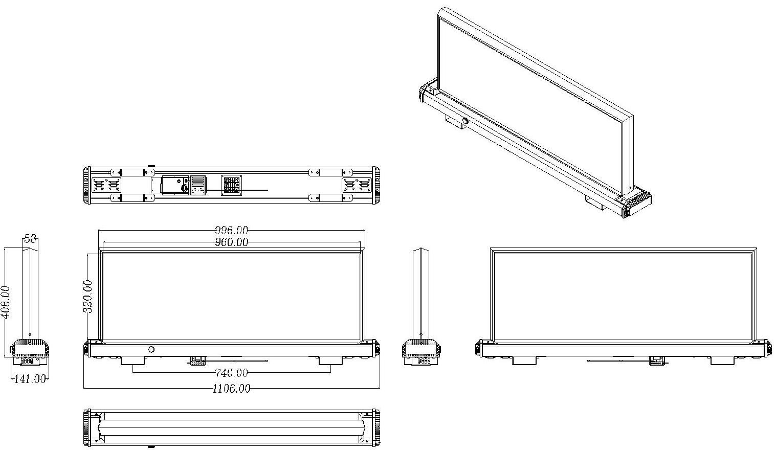 Double Sided Advertising Taxi Top Led Display Roof For Car 4g Wifi 5mm P5