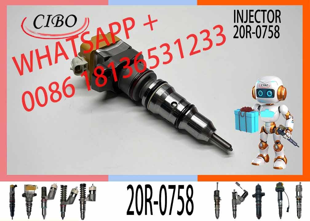 Diesel fuel injector Engine Parts Common Rail Inyector 1747526 174-7526 20R-0758 For 3412E Engine Truck