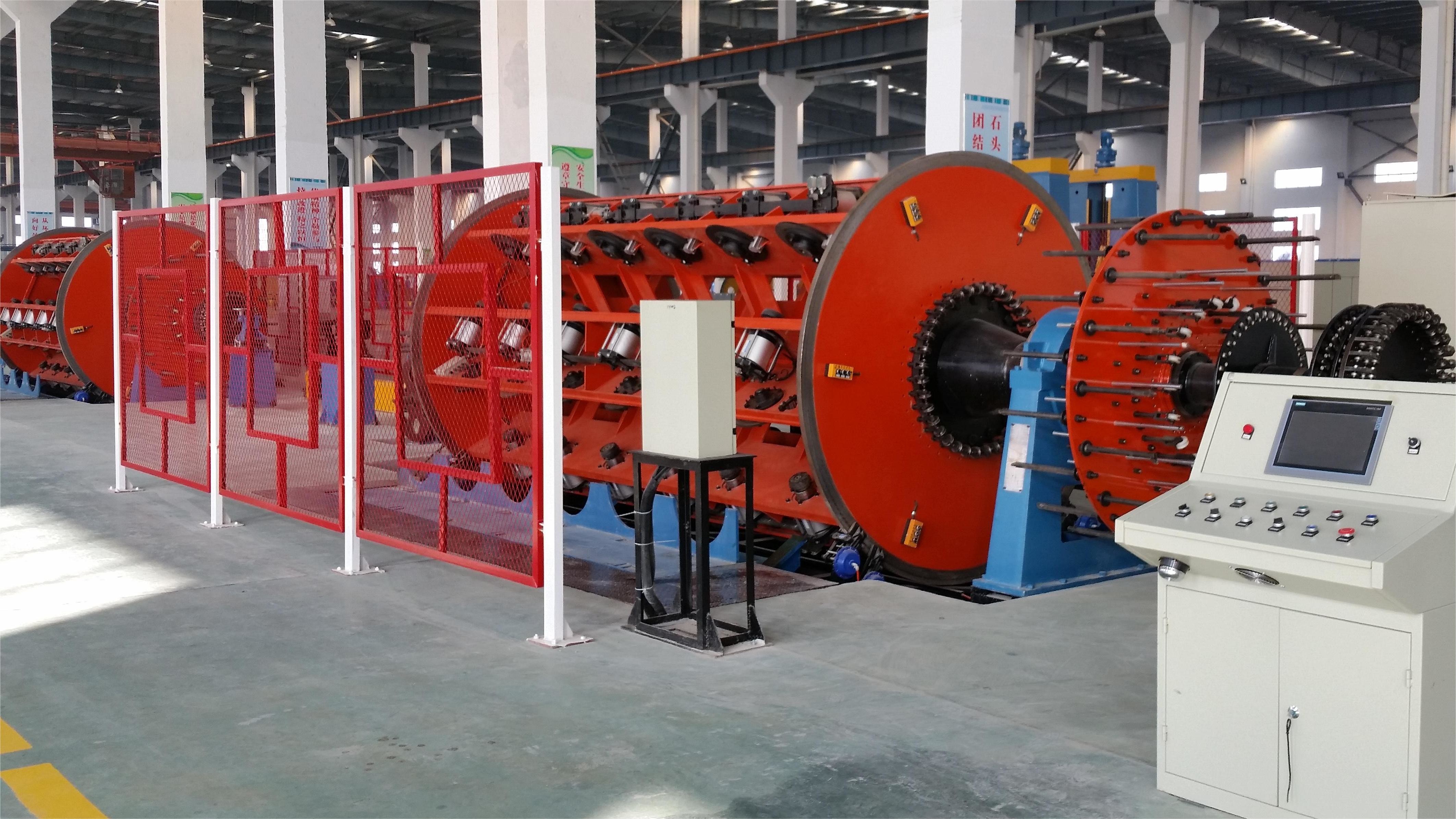1600mm , 1 + 4 , Mechanical different linkage drum twister laying up machine for electric cable 2B , 25mm