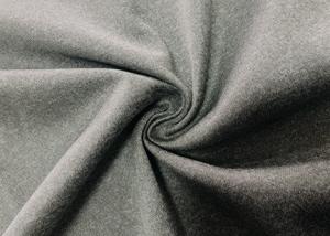 China 210GSM Warm 100% Polyester Weft Backside Brushed Poly Knit Fabric For Clothes Heather Grey on sale