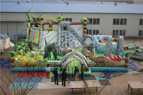 large newest inflatable dry slide, inflatable dinosaur slide for sale