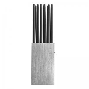 China Handheld 12 Antennas Cell Phone Signal Jammer Exterior Aluminum Alloy Shell on sale