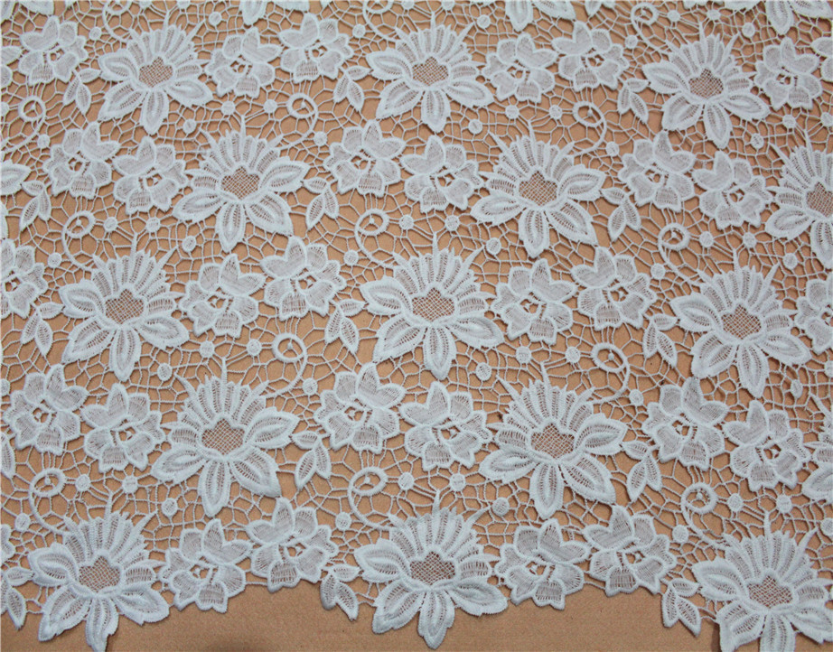 Garment Accessories Chemical Lace Fabric Water Soluble Embroidery lace fabric in Different Color