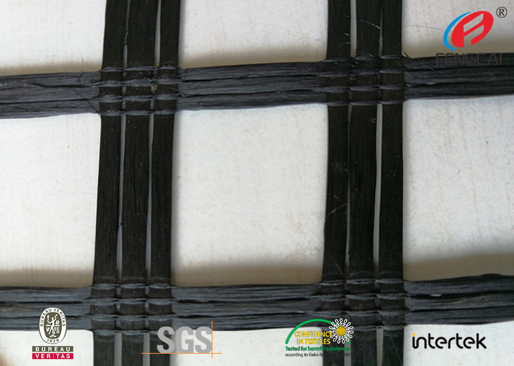Polyester Geogrid Reinforcing Fabric Retaining Wall Material Bitumen Coating