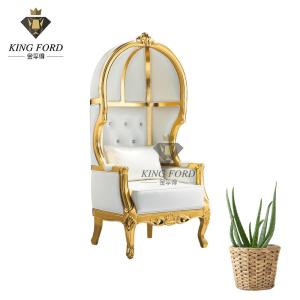 Buy cheap Luxury Royal King Chair Sofa Solid Wood Frame PU Surface One Seat product