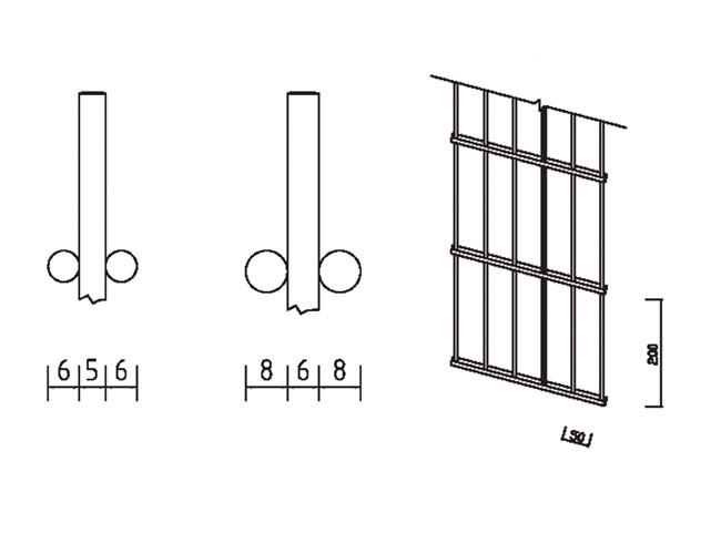 HUILONG PVC Coated Wire Mesh Fence , 2.43m Double Loop Wire Fence