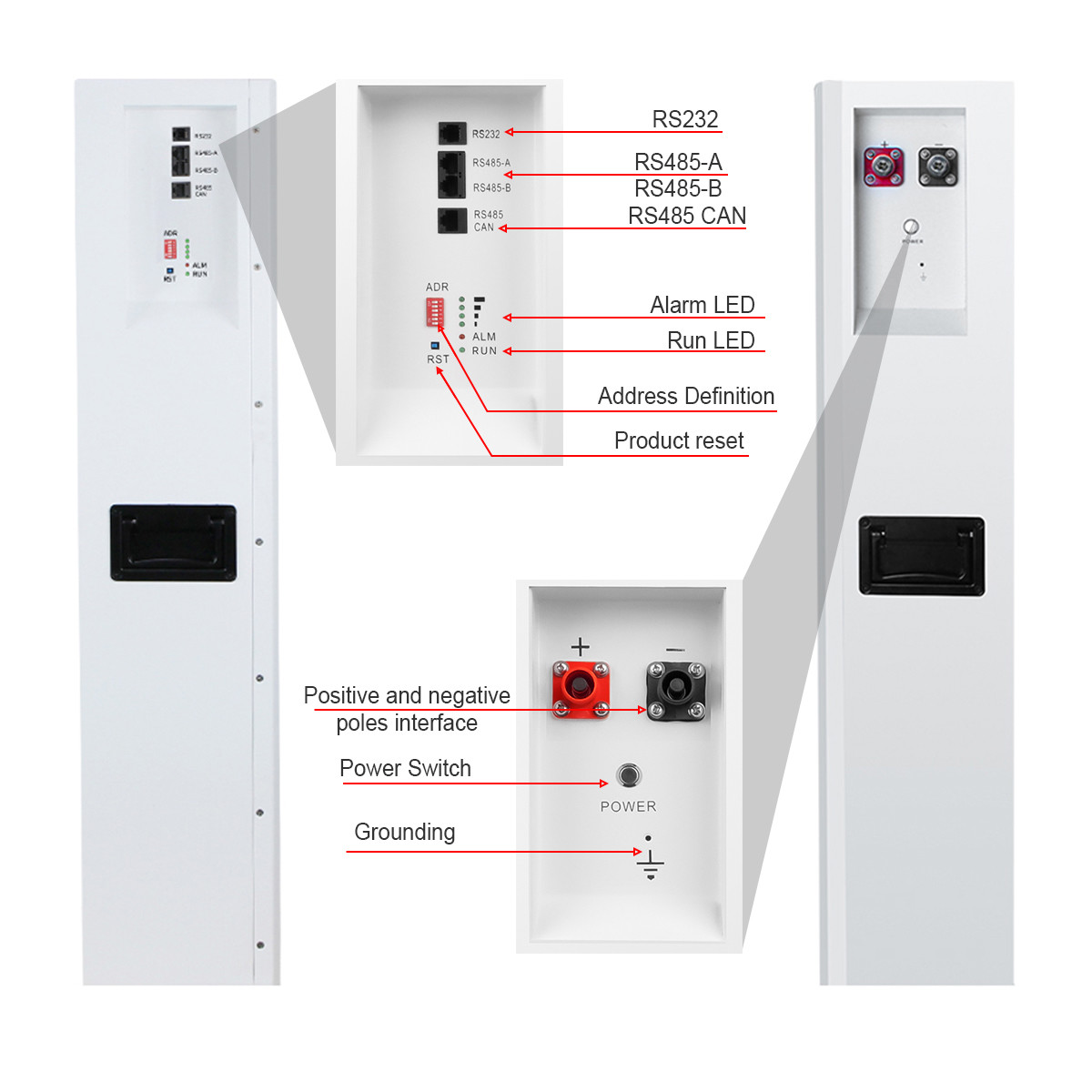 200AH 10KW Solar Battery Management System 48V Lithium Lifepo4 Battery