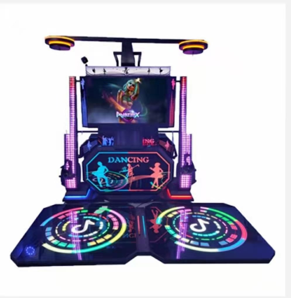 Dancing Game VR Arcade Machine HD Display Acrylic Ergonomic leather chair