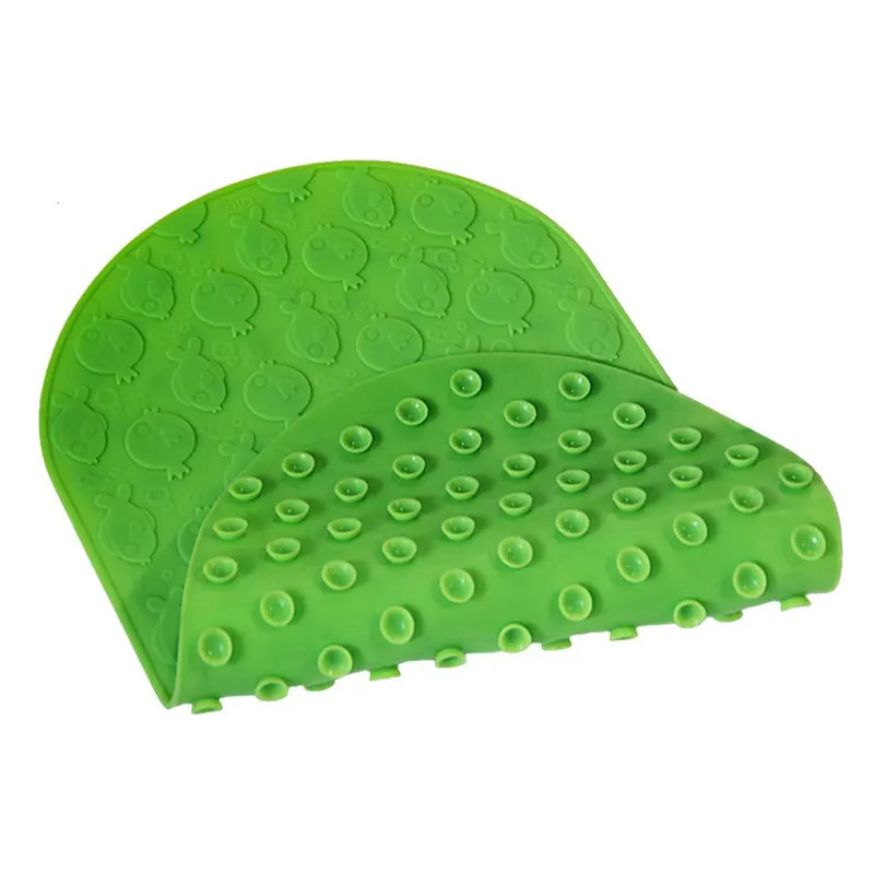 Multicolor Durable Silicone Shower Mat With Suction Cup Portable