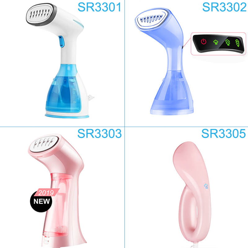 Yellow Travel Portable Handheld Clothes Garment Steamer Support No