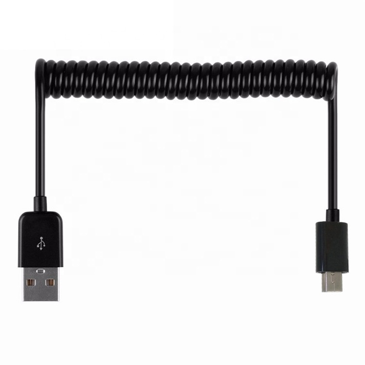 OEM 1M 2M Data Charging Spiral Coiled USB to MINI USB Cable