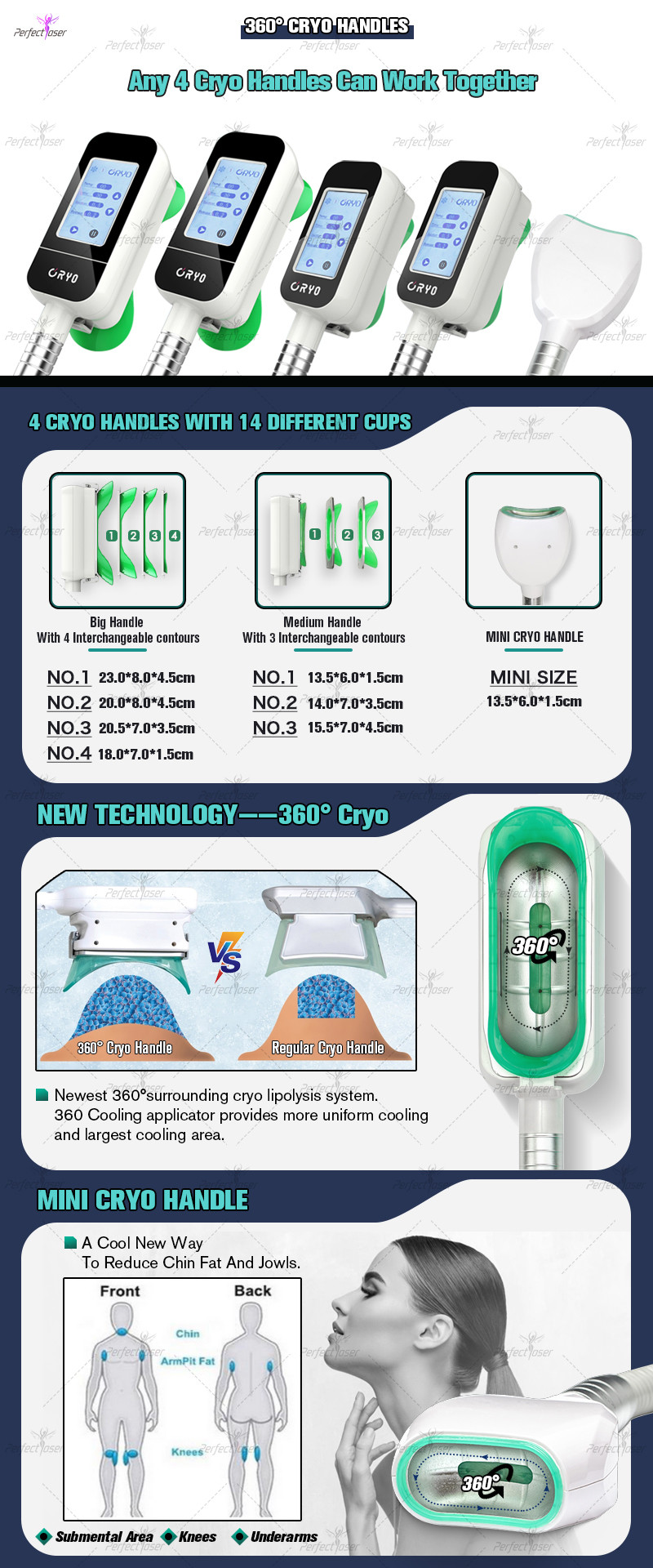 40KHz Cavitation Frequency Cryolipolysis Slimming Machine With RF Energy 1-10j/Cm Sup2