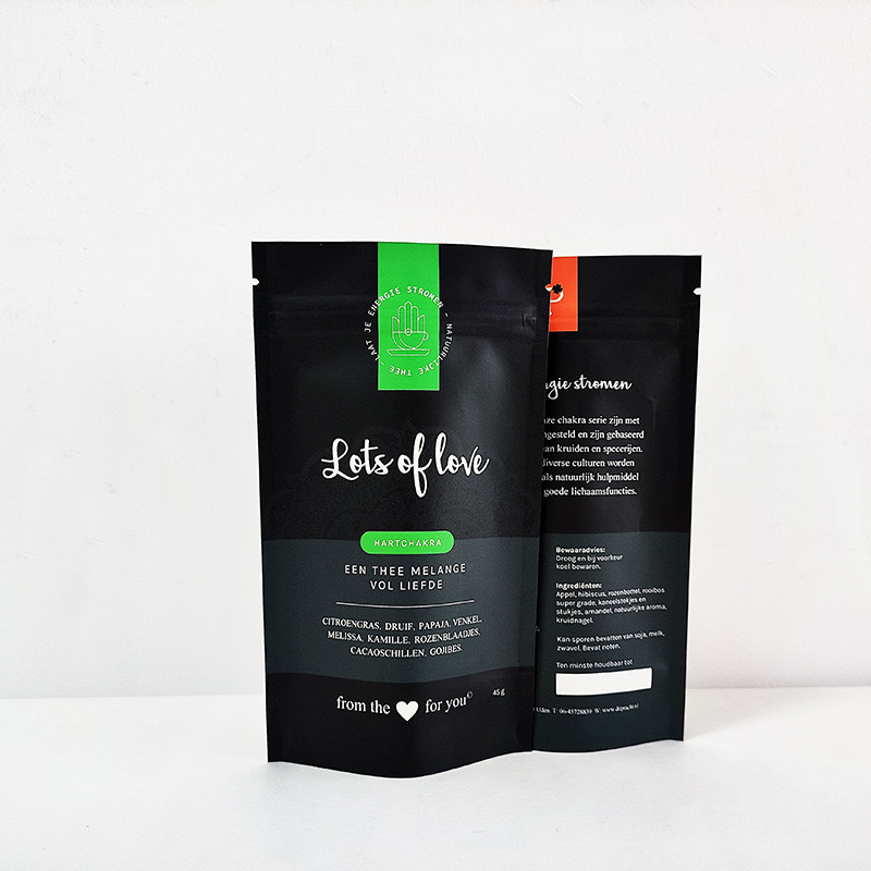 Low MOQ Custom colorful Print Stand Up Plastic Zip lock Pouches For Food Storage Packing Zipper Bags