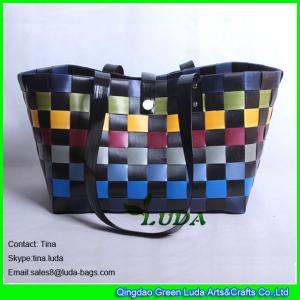 Buy cheap LUDA colorful pp strap woven straw beach bags large waterproof beach bag product