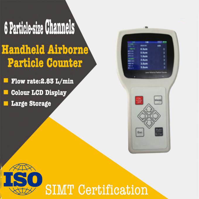 6 Channel Airborne Particle Counter Lightweight Air Dust Meter