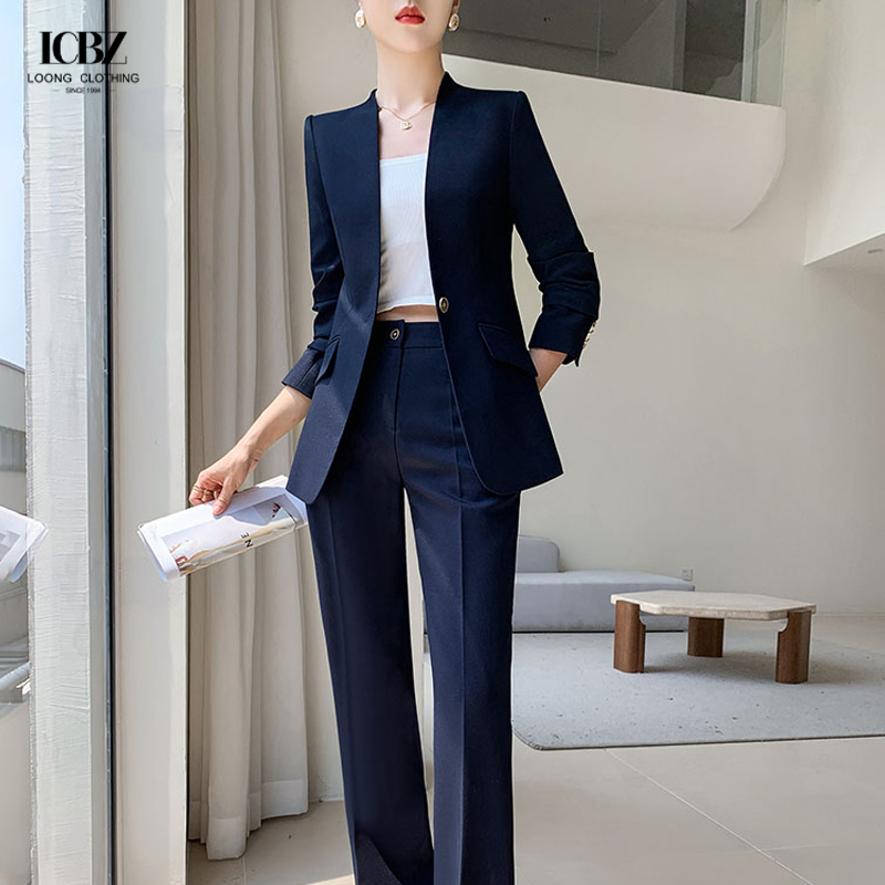 Ladies Office Wear 2023 Elegant Single Breasted Work Dress for Professional Women