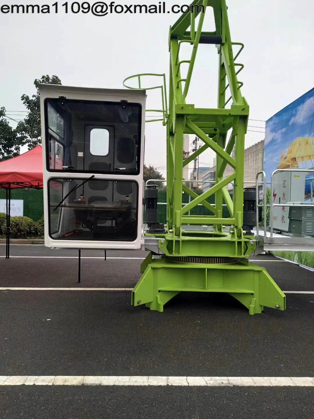 8 Ton Capacity Flat Top Tower Crane 60m Working Arm 8000kg Hoisting Capacity
