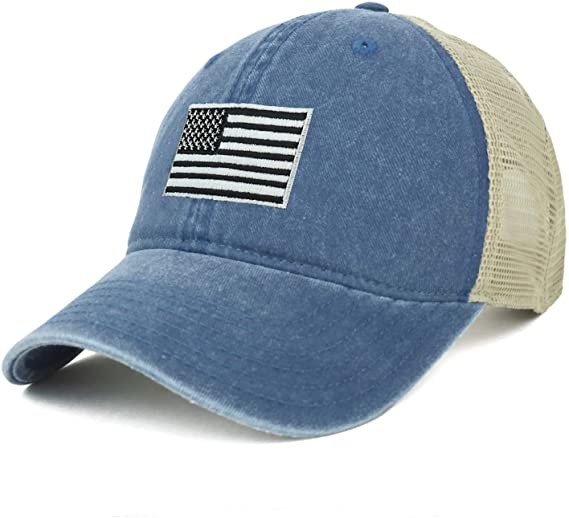 62cm Unisex Retro 6 Panel Snapback Cap Camo Mesh Trucker Hat