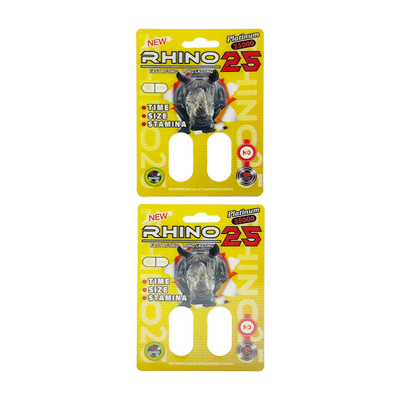 Plastic Blister Pack Cards For Rhino 69 Series Male Enhancement Pills Packaging Customizable
