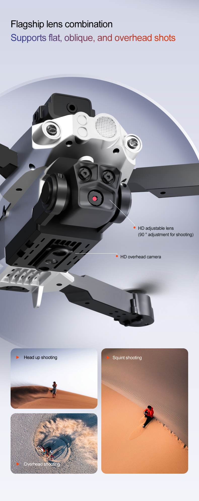 Portable 4k Drone Professional with 3 Camera Wide Angle Optical Flow Localization 360 Obstacle Avoidance Quadcopter