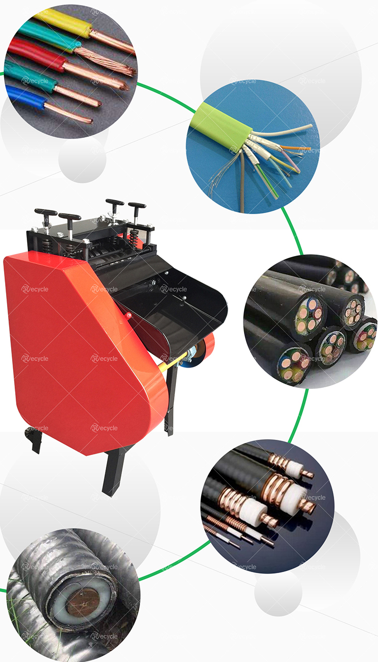 High Separation Rate Scrap Cable Copper Wire Stripping Machine with Customized Design