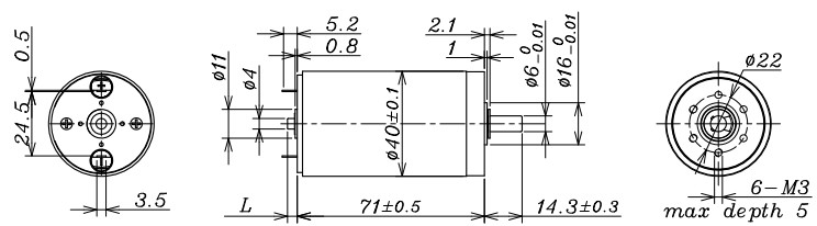 Graphite Brush Coreless DC Motor.Carbon Brushed DC Motor.DC Brush Motor12V24V48V