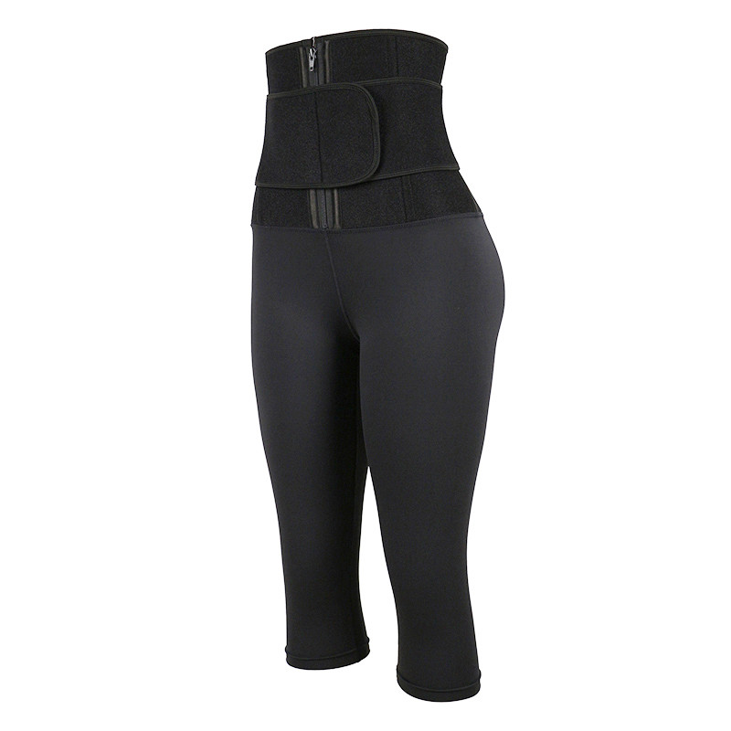 Womens High Waisted Gym Leggings 9 Steel Bone Waist Trainer Tights