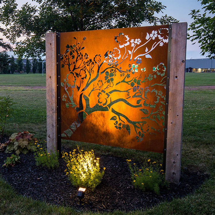 Metal Garden Products Garden Fence Corten Steel Screens