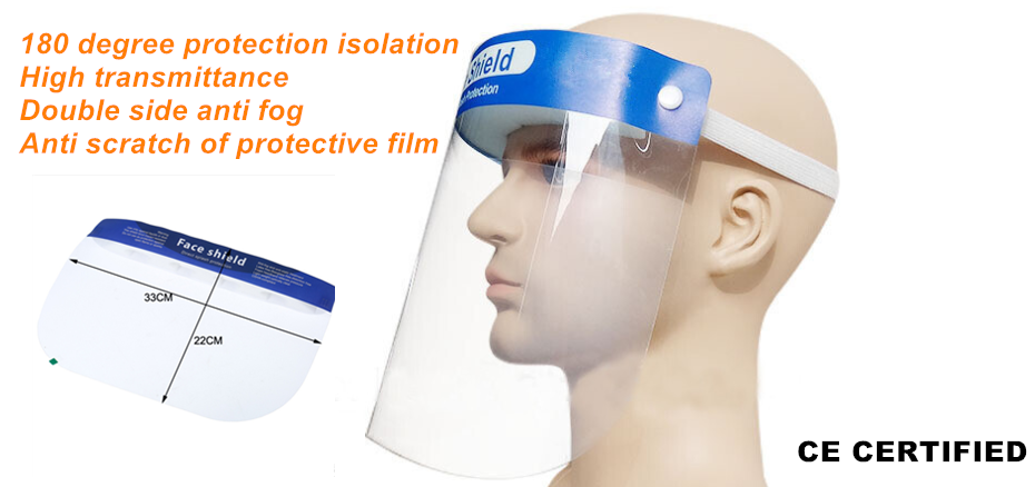 Anti Scratch Protective Face Shield , Anti Virus Full Face Safety Shield
