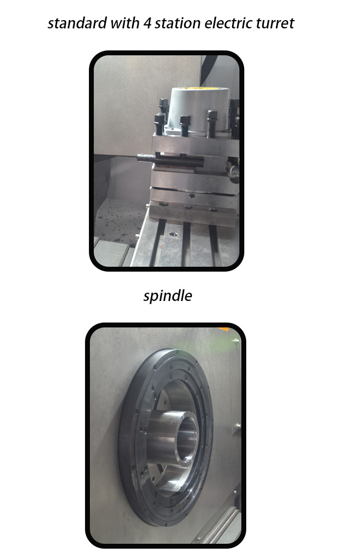 Two Spindle Flat Bed Coaxial Precision Machine For 200mm Maximum Clamping Range
