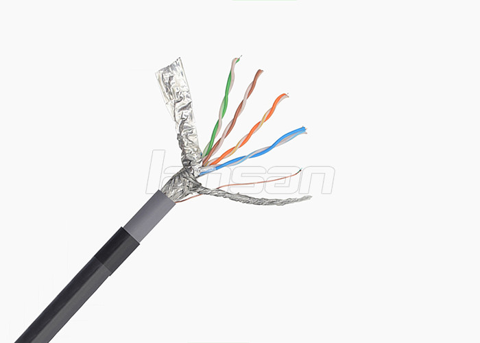 Customized 0.5mm CCA Cat5e Lan Cable 1000 Ft SFTP 24 Awg Shielded Cable