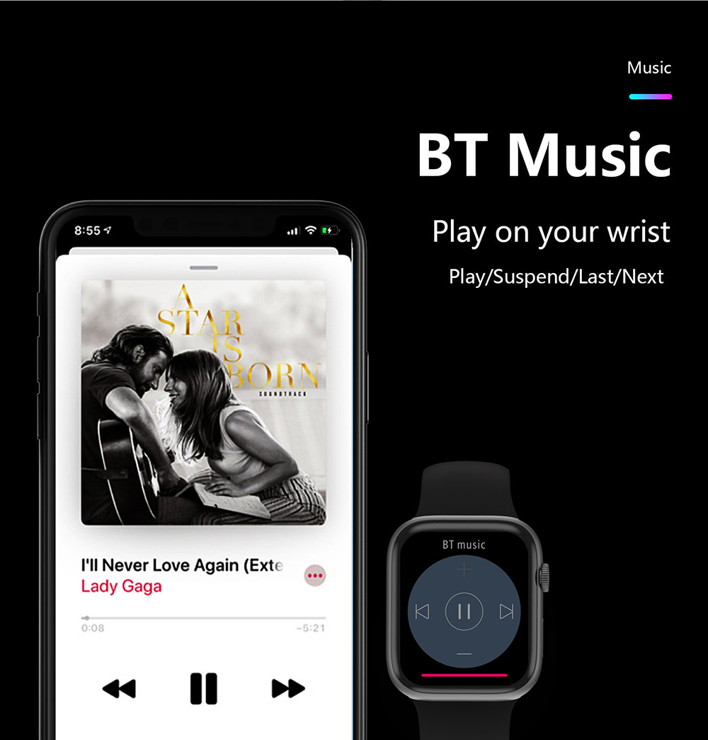 1.78" 200mah Remote Control Smartwatch Music Playing