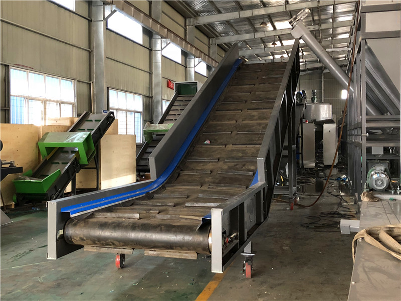Rubber Modular Belt Conveyor For Plastic Recycling Machine 800mm