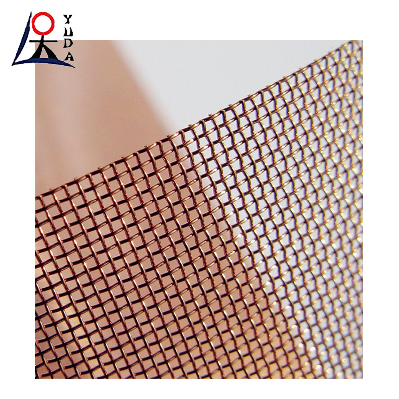 Shielding fine Woven Copper Mesh Decorative 0.05mm -2.03mm